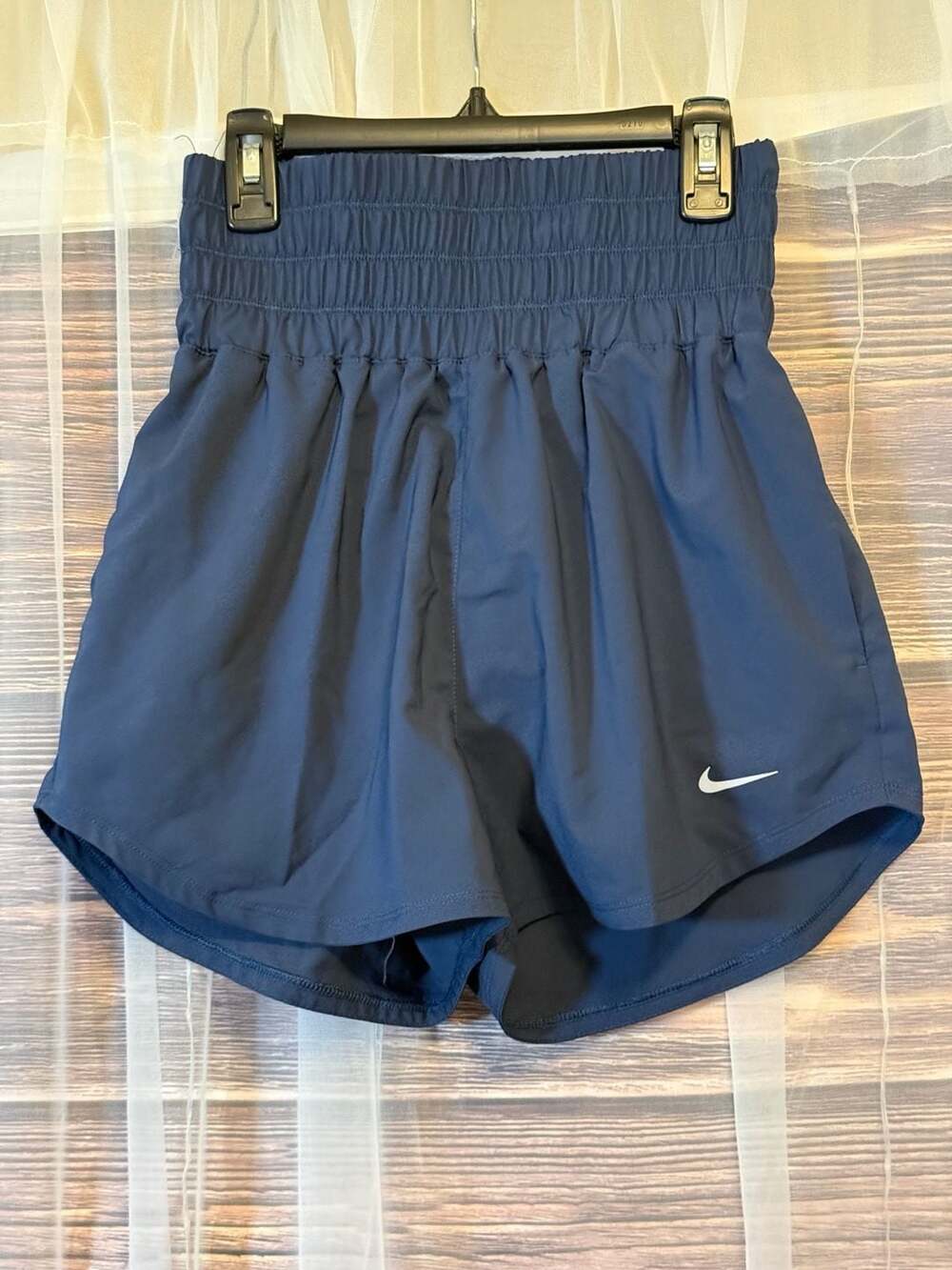 Nike Women's One Dri-FIT Ultra High-Rise 3" Brief-Lined Shorts in Navy XS